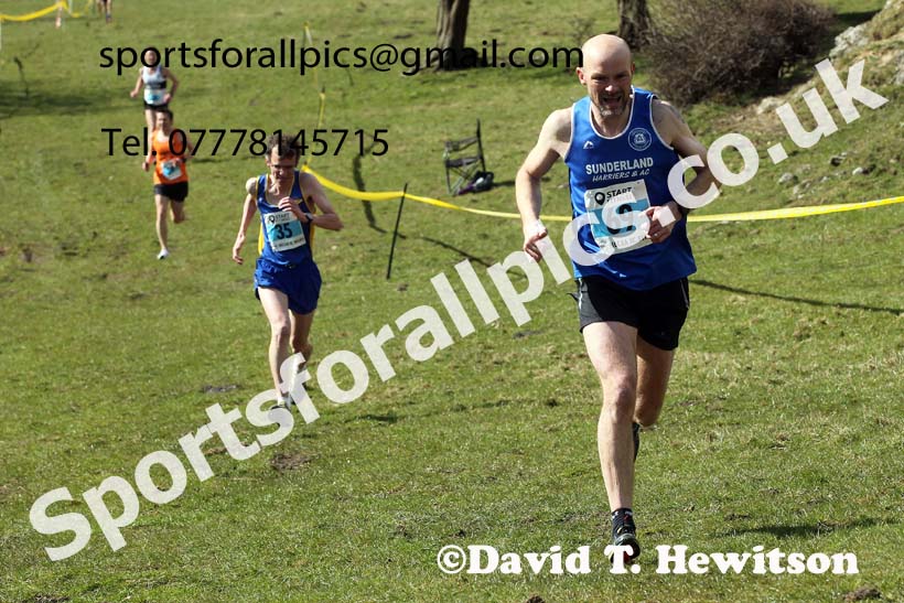 Masters men 2021 NECAA Cross Country Relays, Thornley Farm, Peterlee, Saturday, April 10th. Photo: David T. Hewitson/Sports for All Pics